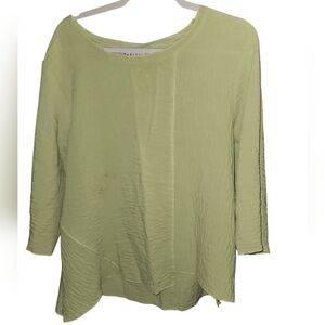 Habitat Lime Green Top With Buttons At Back